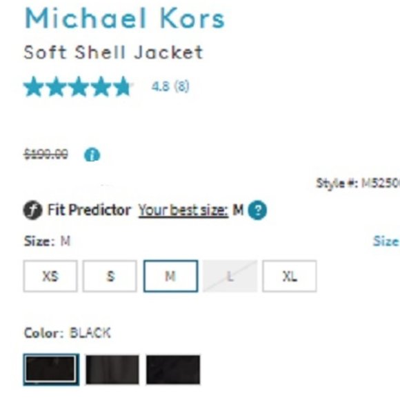 $89 NWT (M) Micahel Kors Soft Shell Jacket - Picture 2 of 4